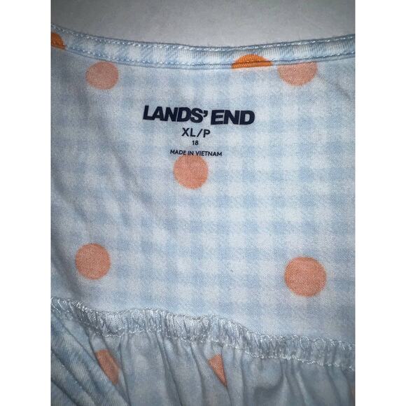 💜 3/$25 💜 Lands' End Pajama Top Womens X-Large Sleep Shirt Super Soft Knit - Picture 5 of 9